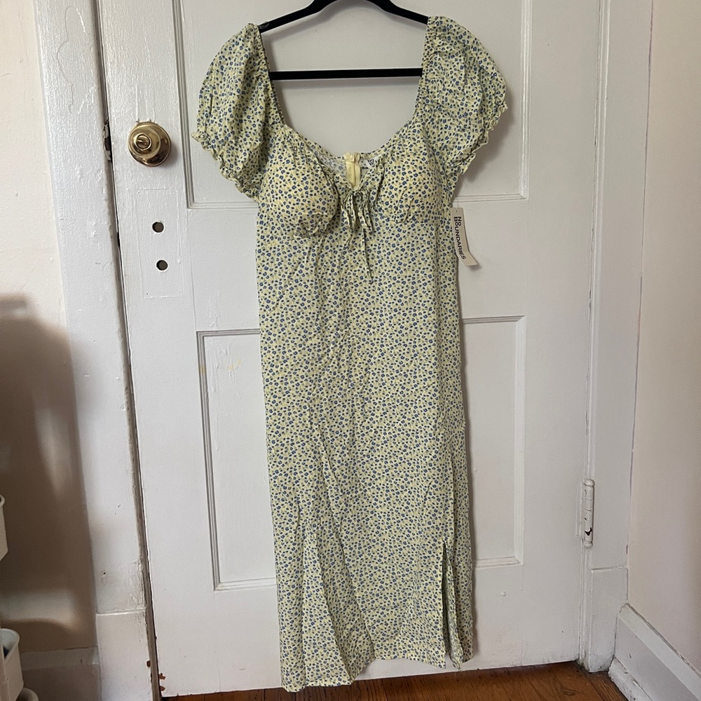 No Boundaries Yellow Floral Maxi Dress